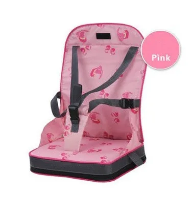 Детское кресло для столовой, сумка, детское портативное сиденье, для малышей, водонепроницаемая ткань, для младенцев, для путешествий, складные ремни безопасности для детей, стульчик для кормления - Цвет: Розовый