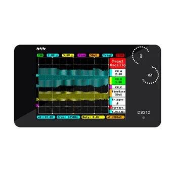 

DS212 Osciloscopio 2 Channel LCD Digital Oscilloscope USB Interface TFT Storage Bandwidth 1MHz Sampling Rate 10MSa/s Thumb Wheel