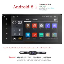 Hizpo Android 8,1 плеер gps навигации Мультимедиа Стерео для Toyota Rav4/Corolla Land Cruiser авто Bluetooth Радио Аудио WI-FI
