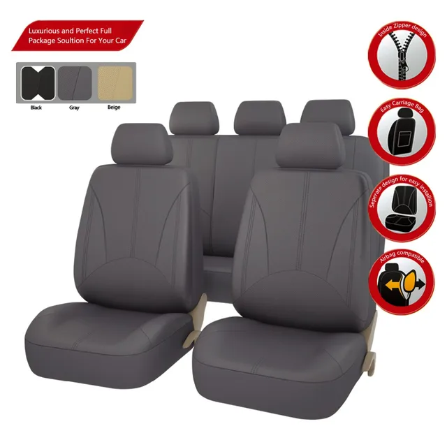 Flying Banner 11 Pcs Pu Leather Car Seat Cover Universal Flying Banner 11 Pcs Pu Leather Car Seat Cover Universal Accessories High Quality Auto Full