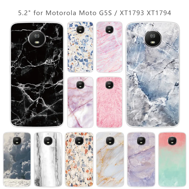 

For Motorola Moto G5S Stone Case Soft Transparent Silicone for Motorola G5S XT1793 XT1794 XT1792 5.2 inch Ultrathin Coques