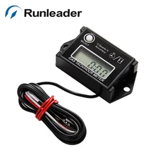10 шт./лот) Runleader HM026 сбрасываемый Индуктивный цифровой водонепроницаемый тахометр об/мин счетчик часов для газового двигателя мотокросса