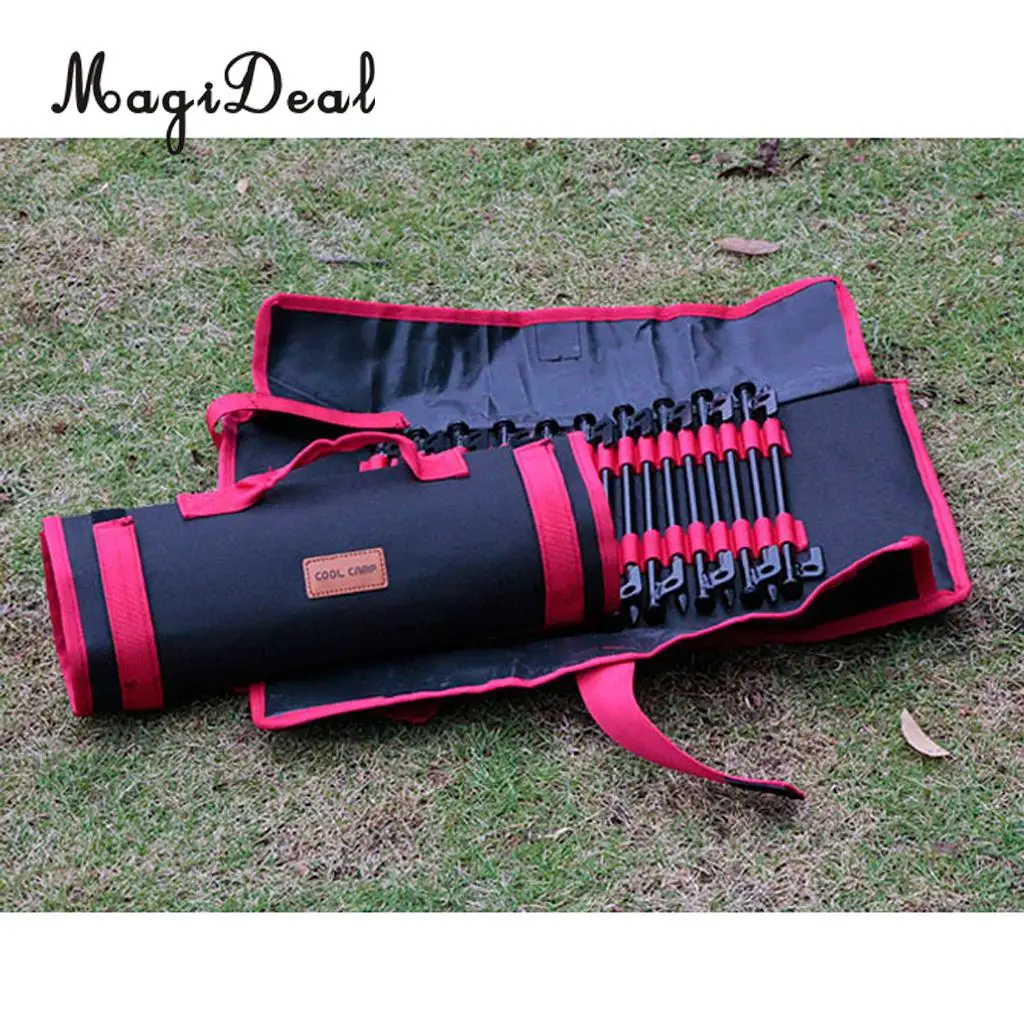 Heavy Duty Camping Tent Nail Storage Bag For Stakes Pegs Pouch Holder Case