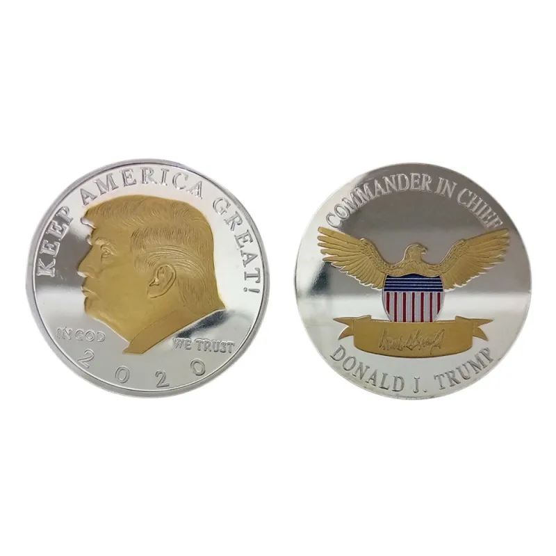Trump держать Америку большой два цвета доказательство, как монеты крутой Трамп памятные монеты коллекционирование монет украшения