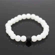 8 мм белый черный золотой браслет с бусинами для мужчин и женщин Orna для мужчин ts ручной браслет из бусин