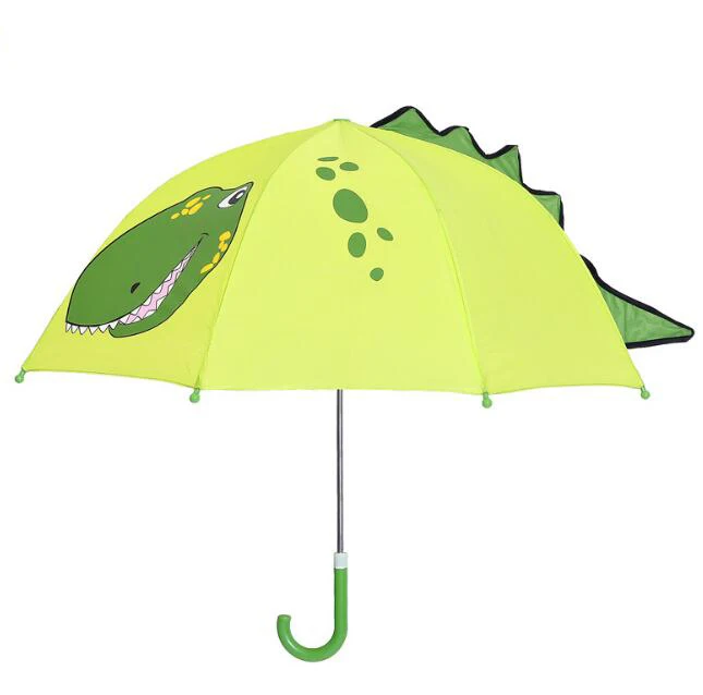 От 2 до 6 лет, детский зонтик с мультяшным рисунком, детский ультра-светильник, непромокаемый зонтик с милыми ушками для мальчиков и девочек, дождевик - Цвет: small dinosaur