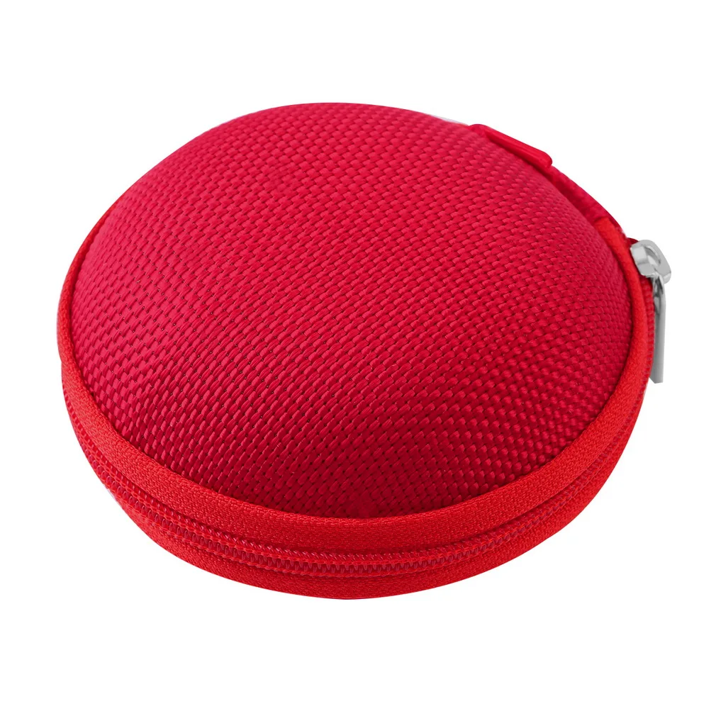 7 Colors PU leather Zipper Protective Headphone case Pouch Earphone Storage bag Soft Headset Earbuds box Usb cable organizer