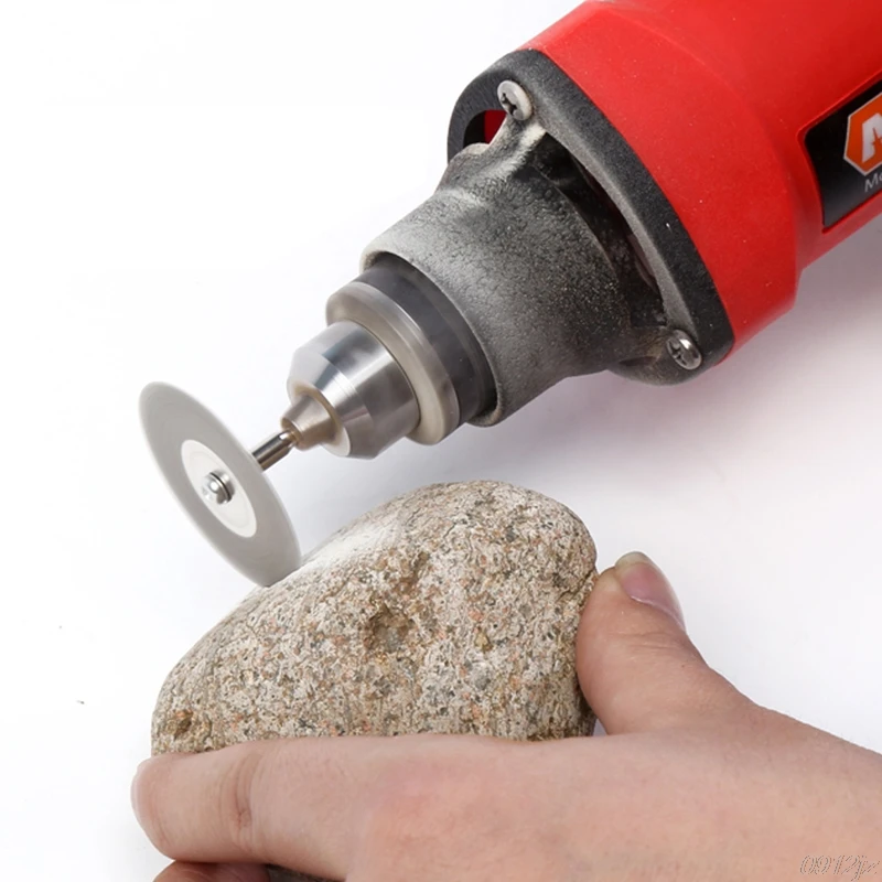 

5Pcs 22mm Emery Diamond Cutting blades Drill Bit+1 Mandrel For Dremel Set New New Drop ship