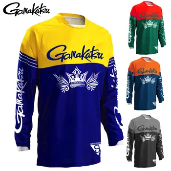 

2019 New GAMAKATSU Fishing Men Clothing Outdoor Sport Fishing Clothes Anti-UV Quick-Dry Breathable Long Sleeve Fishing Shirt