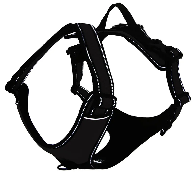 Soft Harness Dog Reflective Big Medium Nylon Dog Harness No Pull Easy Adjustable Pet Harness Collar Car Safety Harness For Dogs  (1)