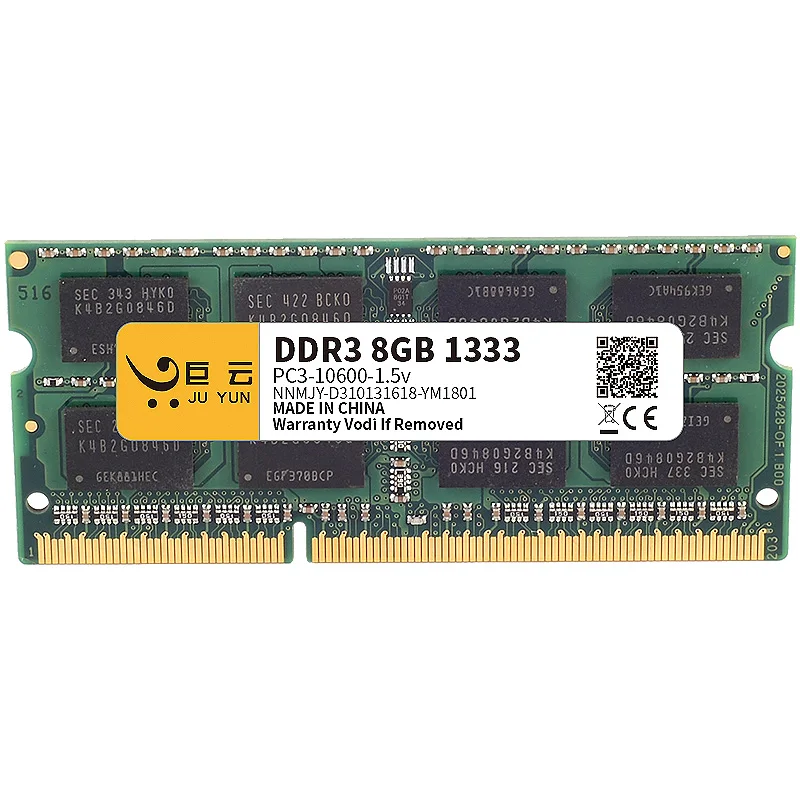 Ju Yun DDR3 8GB 1333MHz ram память ноутбука 1066 1600 MHz ноутбук совместимый 2GB 4GB напряжение 1,5 v