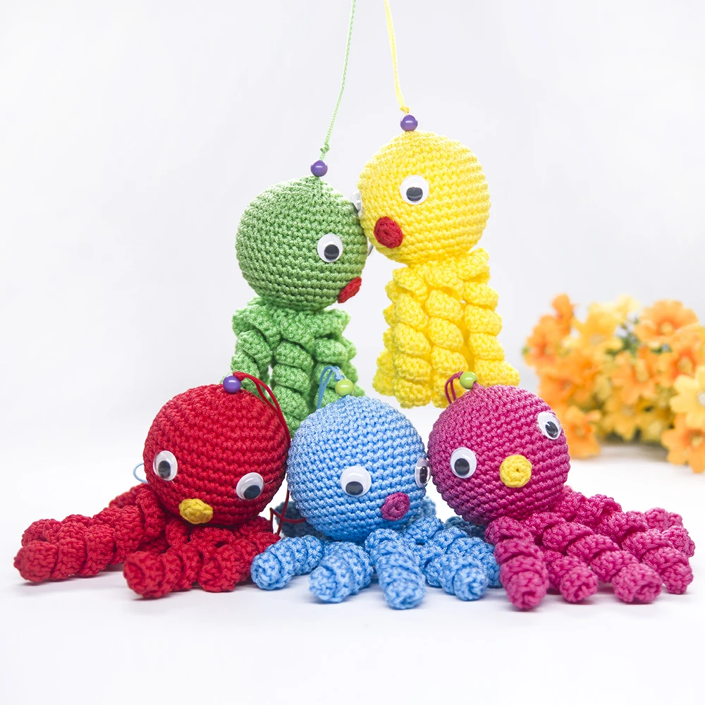 

1pc Plush Cute Octopus Soft Braided Baby Weaving Dolls Octopus Ornaments Animal Kids Toys for Children Boys Girls Birthday Gifts