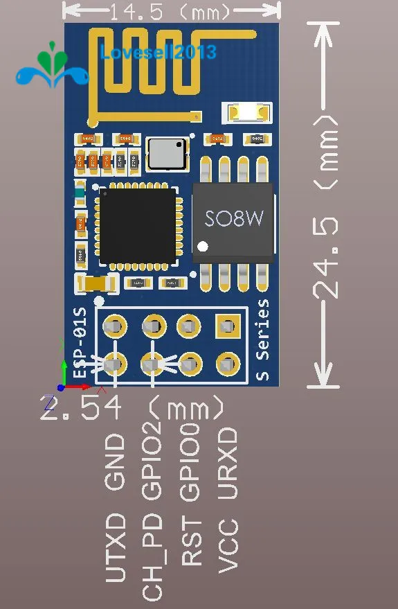 ESP-01S ESP8266 серийный Wifi модуль(ESP8266 ESP-01 ESP 01 обновленная) Беспроводная сетевая плата 3,0-3,6 В LWIP AP