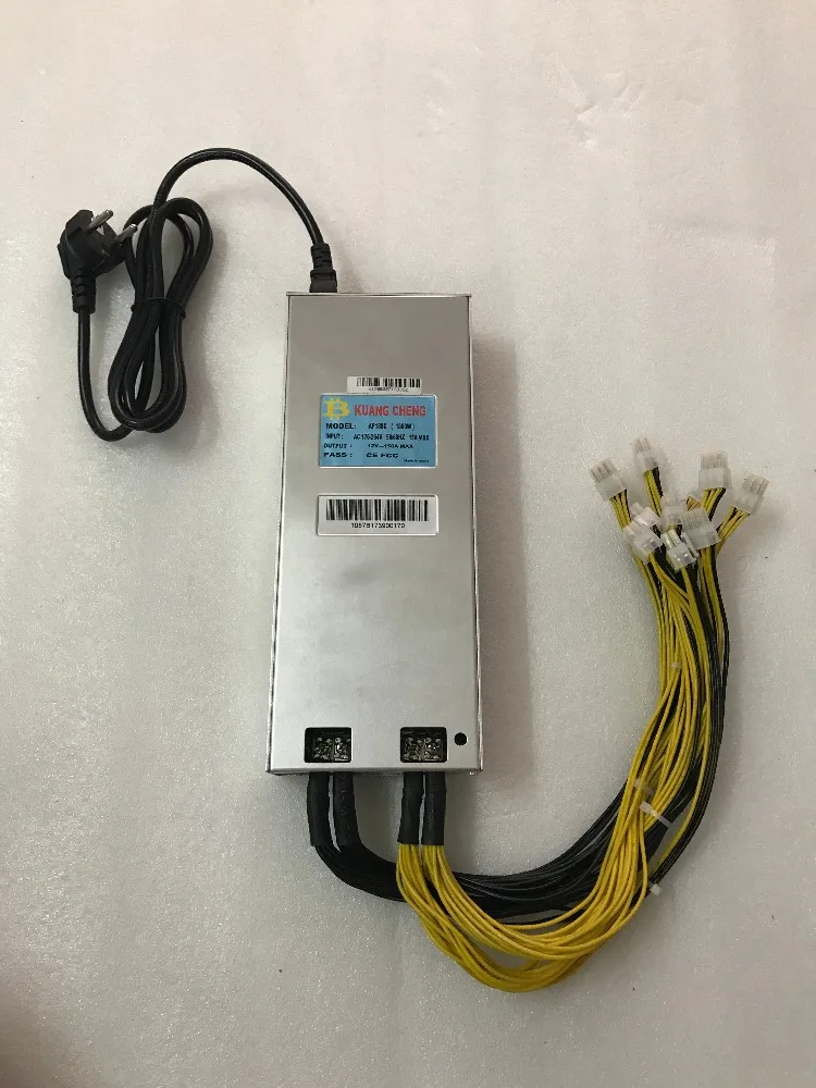 KUANGCHENG Ap188c s9/S7/S5/S4/S4 + 12 V питания 1800 w AP188c PSU серии с 10 шт 6pin PSU для Antminer L3 + S9 BITMAIN