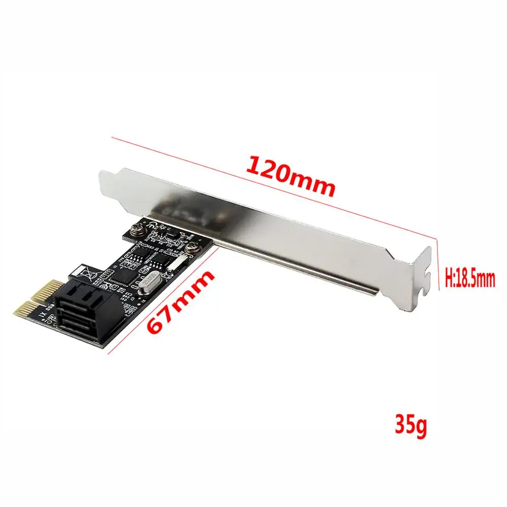 L 6 Gbps 2 puerto añadir Tarjetas PCIE/PCI-E/PCI Express SATA 3 controlador de PCIE SATA 3,0 tarjeta de expansión Adaptador convertidor