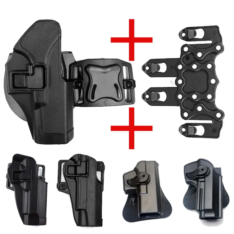 

CQC Platform with Serpa Holster for Beretta M9 M92/Glock 17 19/Colt 1911 Belt Loop Paddle Tactical Gun Pistol Holsters Magazine