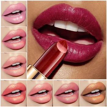 

HANDAIYAN Glitter Lipstick Temperature Change Color Lip Stick Waterproof Shimmer Rouge a Levre Bigger Lips Tattoo Shiny Makeup