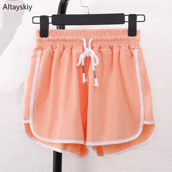 

Shorts Women 2020 Short Summer Leisure Chic Elastic Soft Womens Loose Students All-match Ulzzang Breathable High Wide New Girl