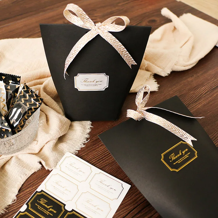 

360pcs Vintage Flower "thank you" 4.5*3cm gift seal label stickers for candy box cellophane bag decoration