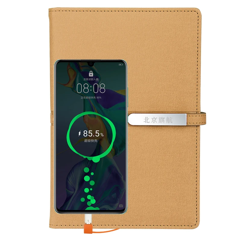 

Power Bank Multifunctional A5 Loose leaf Notebook With Rechargeable Treasure Mobile Power Business Notebook