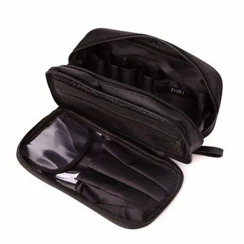 

THINKTHENDO 19x10x7cm Women Men Portable Travel Makeup Toiletry Case Pouch Women Organizer Cosmetic Zipper Bag 2 Color