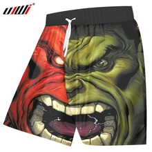 UJWI Лидер продаж летние шорты мужские Хип Хоп печать красный и зеленый монстр завод прямые поставки дизайн Прямая поставка