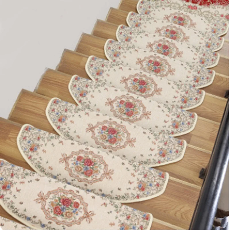 13-Pieces Stair Carpet Sets Slip Resistance Stair Tread Mats Step Rug For Stair 24X74cm Fit For 25cm Width Stair