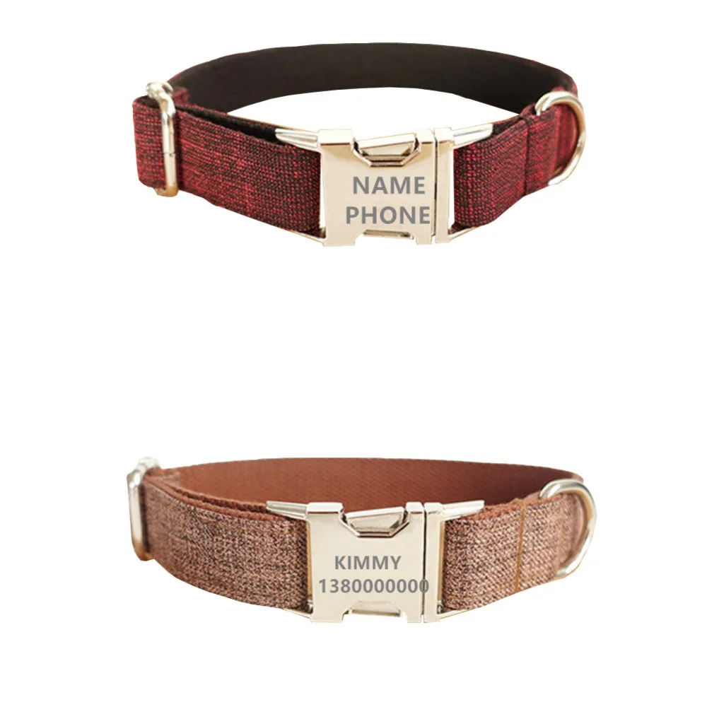 CoolPaw Classic Solid Color Pattern Pet Dog Collar Adjustable Zinc