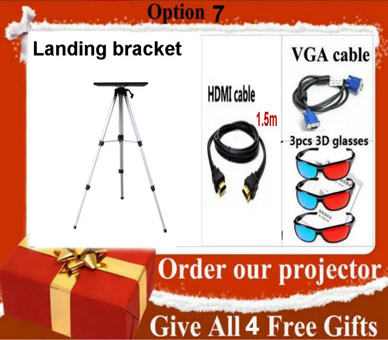 ViEYiNG LED projector HD Optional Ceiling mount Screen Curtain Landing bracket Home theater projector Proyector Pk led96 led86