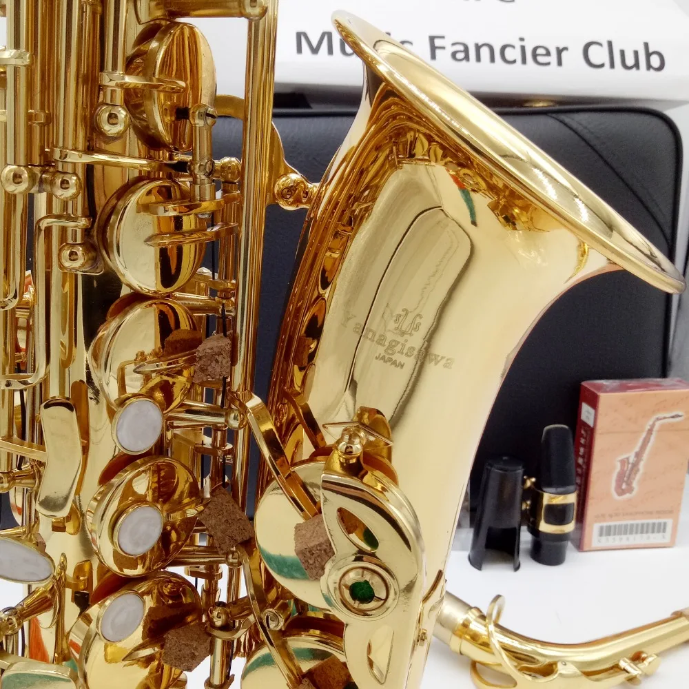 

Brand New YANAGISAWA Alto Saxophone A-901 Gold Lacquer Professional Alto Sax With Case Reeds Neck Mouthpiece