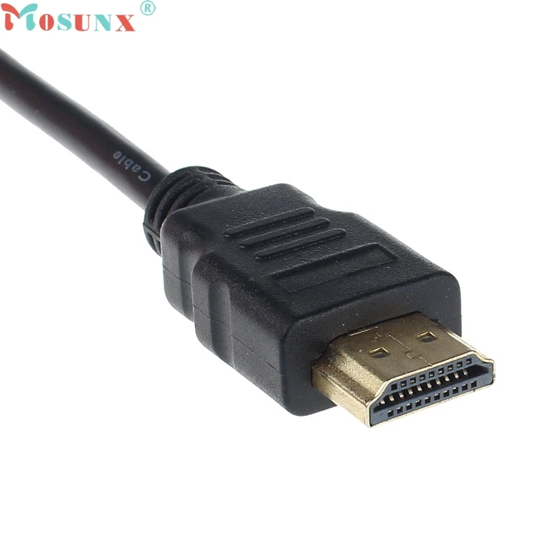 Mosunx заводская цена HDMI папа в VGA конвертер адаптер с аудио USB кабель 1080P для ПК 6311B13