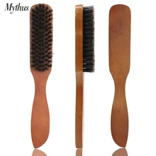 Портативный деревянной ручкой, щетка для бритья, кабан щетины Для мужчин лица расческа в форме усов Многофункциональный волос Расческа для начеса бритья инструмент для очистки