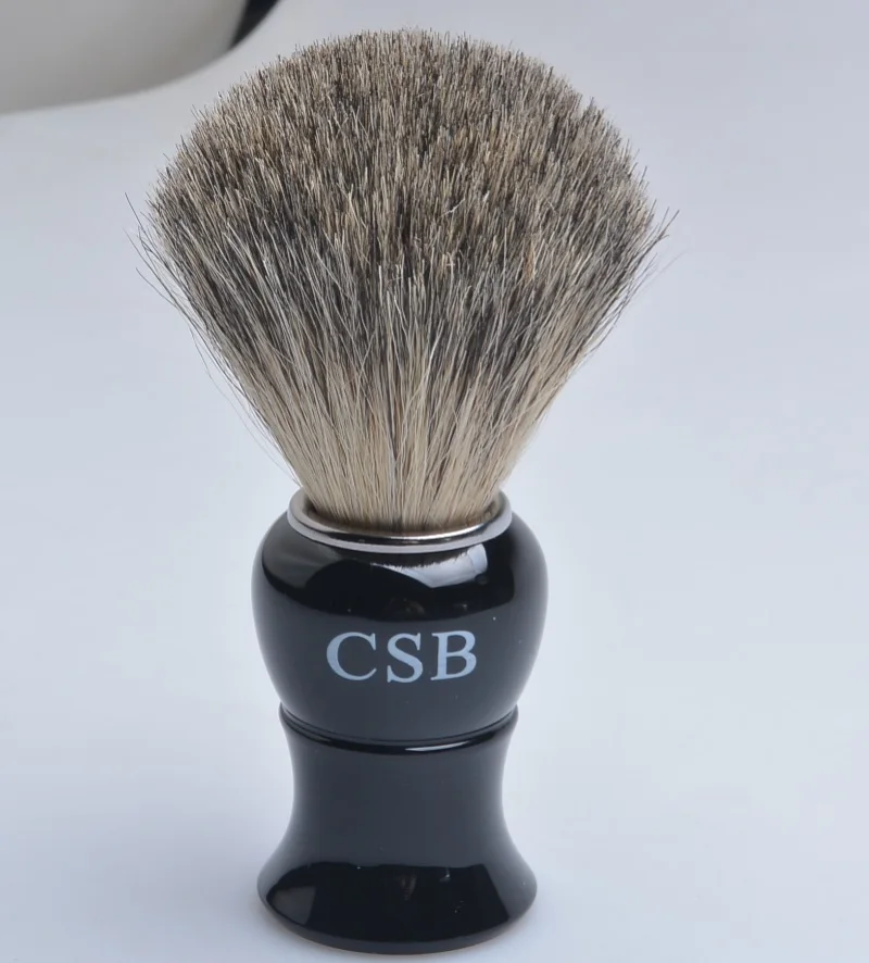 CSB 100 Pure Badger Hair Men's Shaving Brush Barber Shop Tool Vase