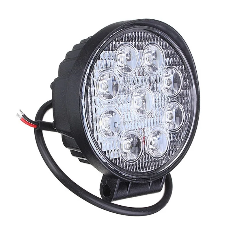 1PCS-27W-Car-9LED-Round-Work-Light-Floodlight-Bright-  White-For-Camp-Truck-ATV