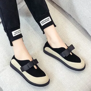 

HEE GRAND 2019 Spring Women Fashion Flats Slip-On Causal And Comfort With Round Toe Patchwork Shallow Flats Size 35-39 XWD7594