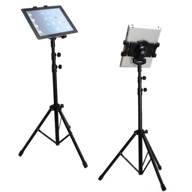 Floor tripod tablet pc stand holder with 360 rotating and height adjustable for 7 10 inch screen