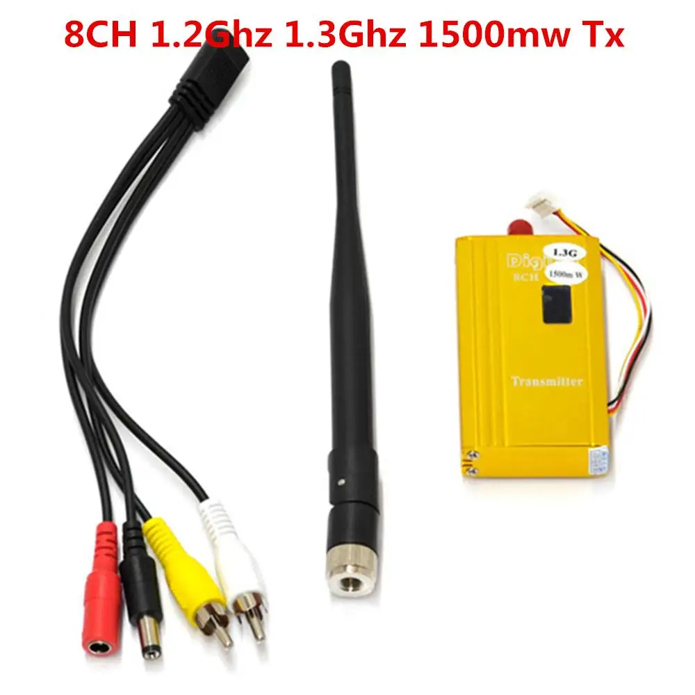 8CH 1 2GHz 1 3GHz 1500mW Video Transmitter AV Audio Video Transmission System Sender