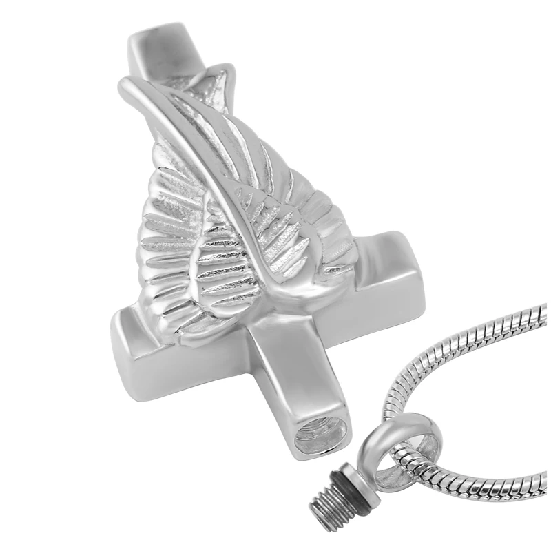 Davitu KSJ9734 Fallen Angel Wings Design Cool Men Cross Cremation Pendant Memorial Urn Necklace Funeral Casket Ashes Holder Keepsake Metal Color: Silver, Main Stone Color: 3Pcs Pendant only Davitu KSJ9734 Fallen Angel Wings Design Cool Men Cross Cremation Pendant Memorial Urn Necklace Funeral Casket Ashes Holder Keepsake Metal Color: Silver, Main Stone Color: 3Pcs Pendant only