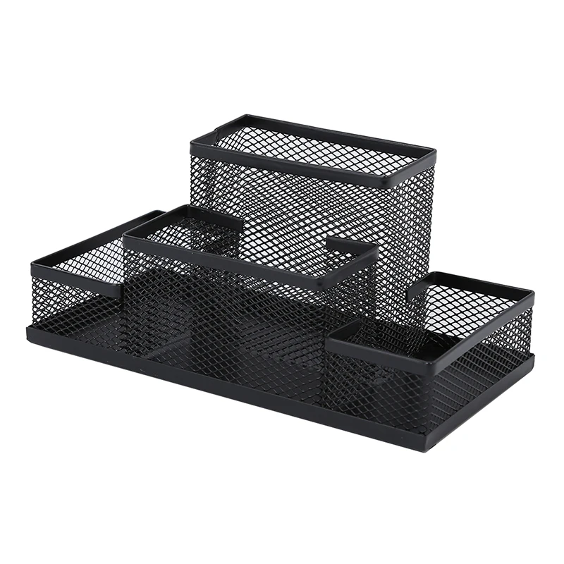 

Black Mesh Style Pen Pencil Ruler Holder Desk Organizer