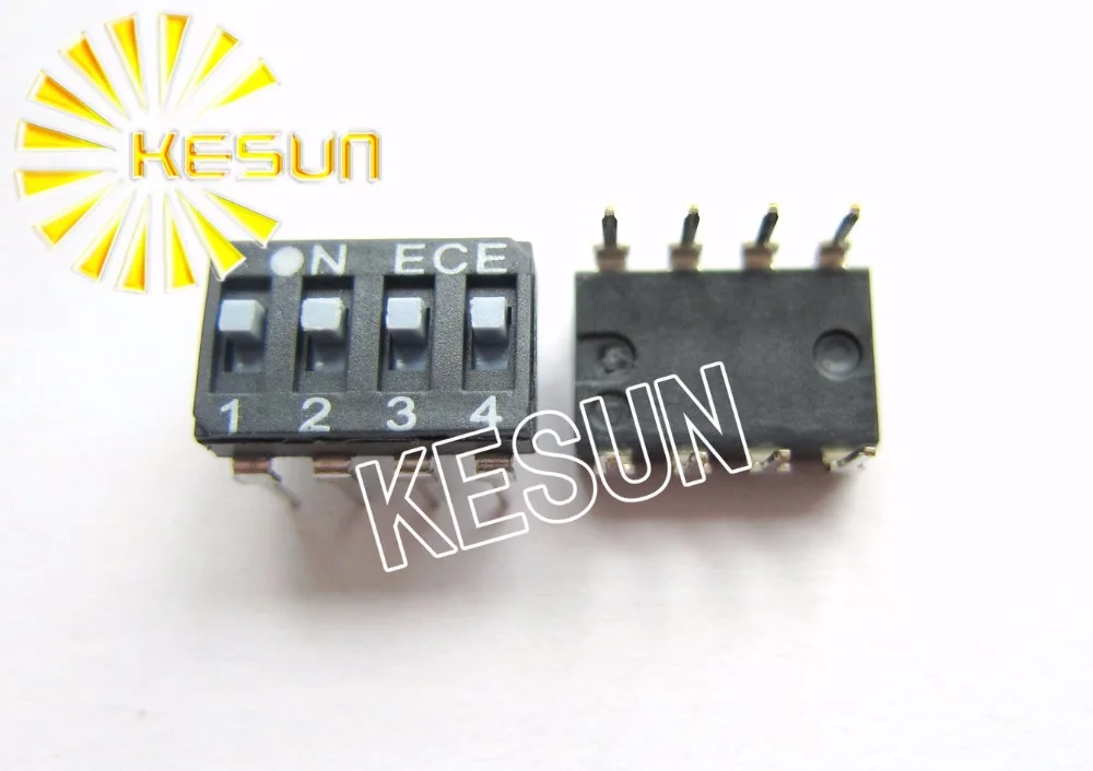 

100% Original EAM104 4P 2.54mm Black Stackable DIP Switch EAM104E x 100PCS