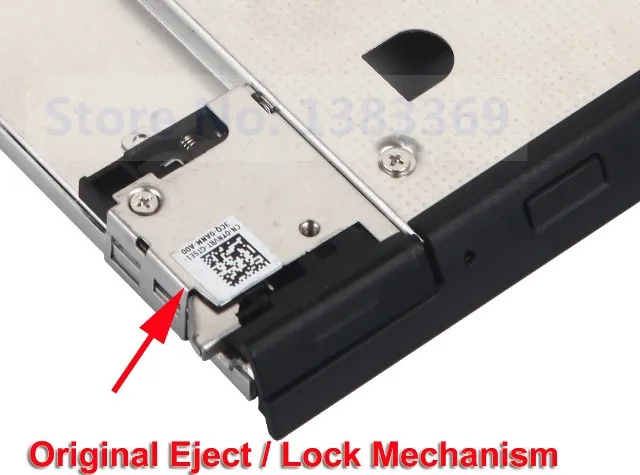 С эжектором защелки + согласованные лицевой панели/ободок 2nd жесткий диск HDD SSD Caddy для Dell Latitude E6540 E6440 точность m2800