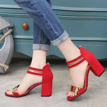 

2019Fashion Summer New Open Toe Fish Head Fashion platform High Heels Wedge Sandals female shoes35-42