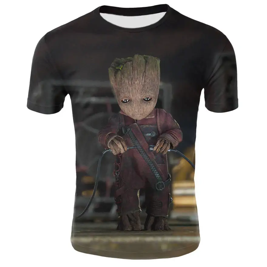 

Guardians of the Galaxy Cute Rocket Racoon Baby Groot 3D Print T-shirt Men/Women Fashion O neck Tshirt Boys Clothing Tops