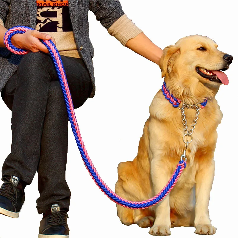 TAILUP High Quality Adjustable Nylon Dog Collar Leash Set Soft Collar