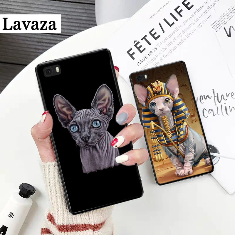 Силиконовый чехол Tattoo Sphinx Cat для Huawei P8 Lite 2015 2017 P9 2016 Mimi P10 P20 Pro P Smart Z P30 2019|Бамперы| |