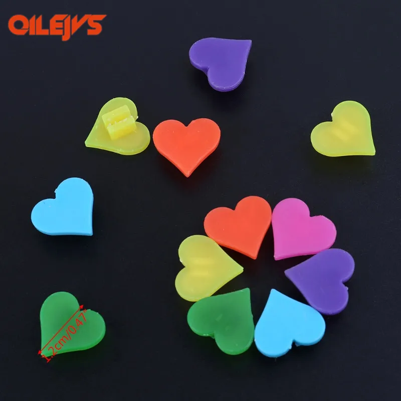 1 Bag Decoration Spoke Beads MTB Bicycle Spoke Beads Colorful Heart Shape Kids Bike Wheel Clip