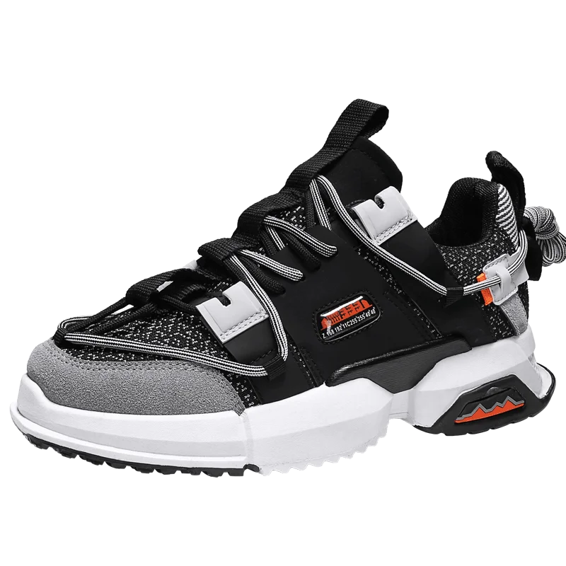 Мужская обувь для бега, кроссовки для мужчин, удобная спортивная обувь, мужской светильник, обувь для прогулок, модные яркие трендовые кроссовки - Цвет: Black