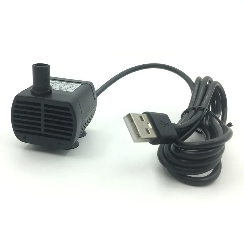 Usb 5v 200ma 80cm 2415-2 черный Dc бесщеточный насос миниатюрный питательный фонтан для
