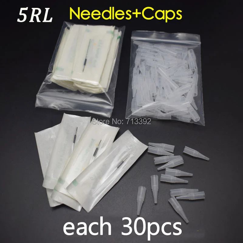 

5R * 30 шт. аксессуары для перманентного макияжа иглы и подходящие наконечники насадки