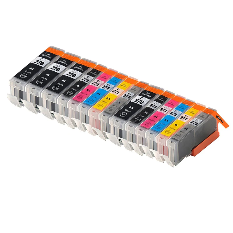 

14pcs Compatible Ink Cartridge PGI 270 CLI271 For Canon MG7720 Printer Inkjet Cartridge with Grey Color